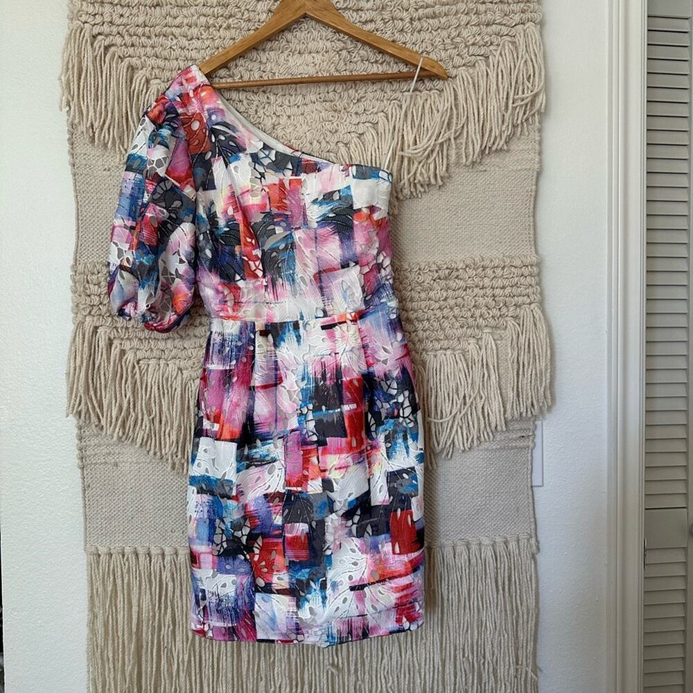 Dress the Population Gabriella Rouge Multi Mini Dress NWT